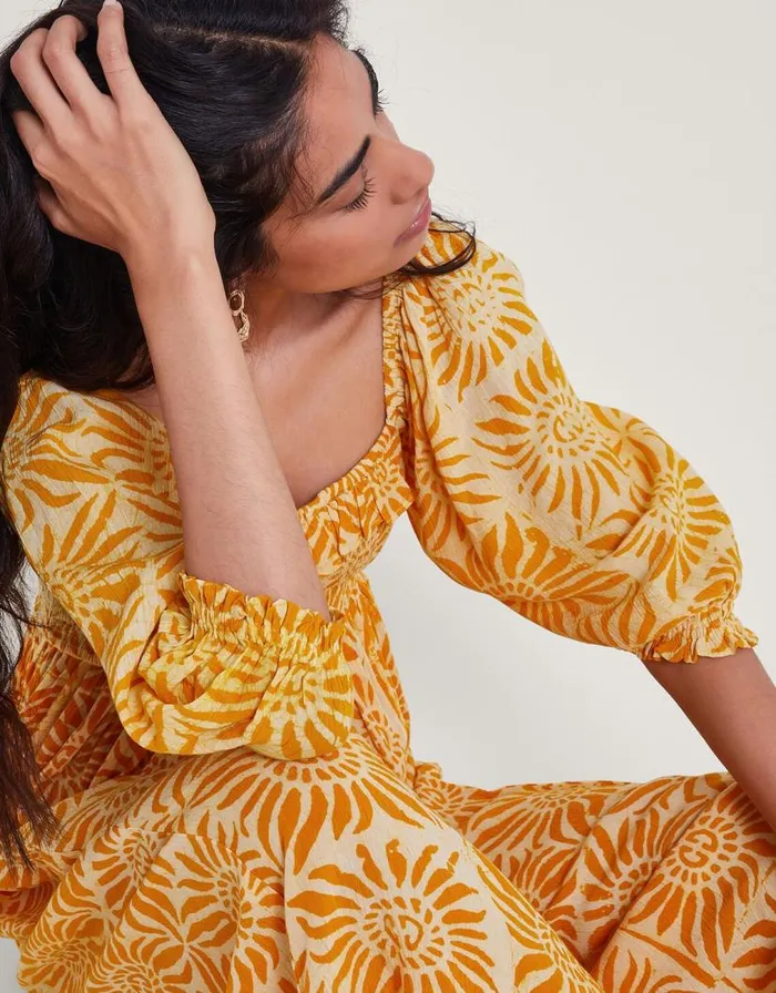Monsoon Sunny Batik Dye Dress Orange Women Beachwear and Swimwear Monsoon Sunny Batik Dye Dress Orange Women Beachwear and Swimwear