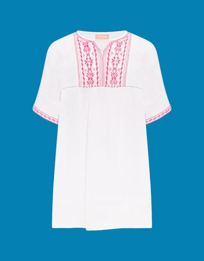 Monsoon Sunuva Embroidered Bohemian Dress White Children Dresses