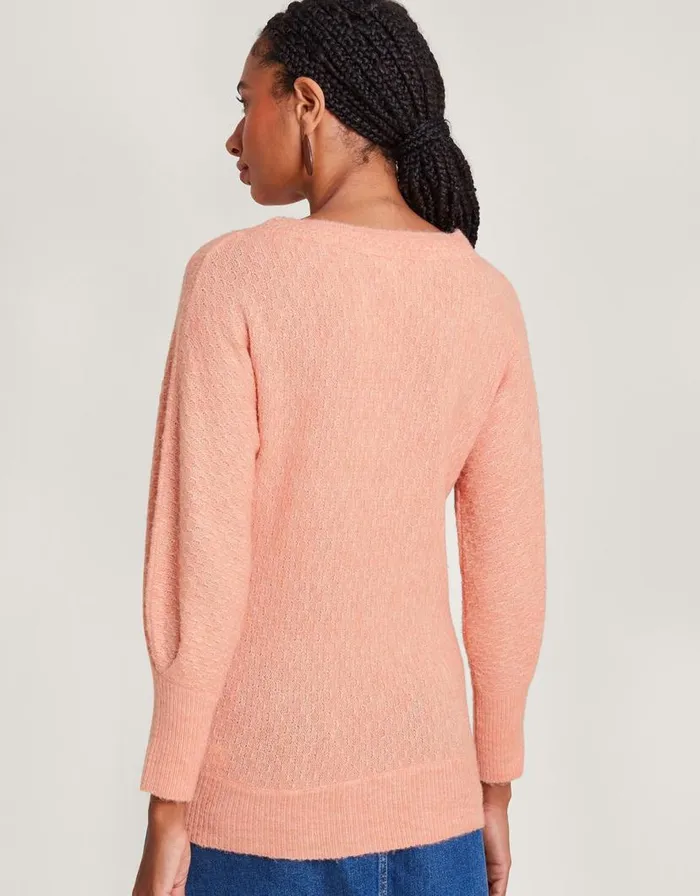 Monsoon Supersoft Stitch Jumper With Recycled Polyester Orange Women Knitwear Monsoon Supersoft Stitch Jumper With Recycled Polyester Orange Women Knitwear