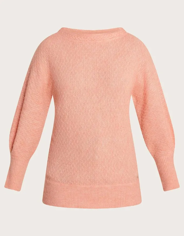 Monsoon Supersoft Stitch Jumper With Recycled Polyester Orange Women Knitwear Monsoon Supersoft Stitch Jumper With Recycled Polyester Orange Women Knitwear