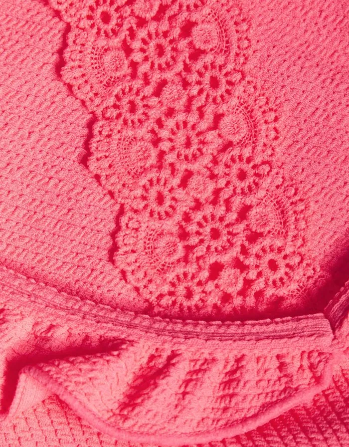 Monsoon Texture Crochet Bikini Set Orange Children Beachwear and Swimwear Monsoon Texture Crochet Bikini Set Orange Children Beachwear and Swimwear