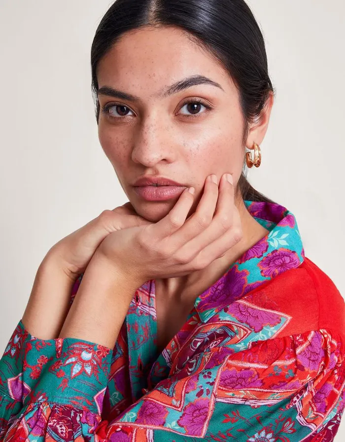 Monsoon Tiffany Print Blouse Red Women Tops and Blouses Monsoon Tiffany Print Blouse Red Women Tops and Blouses
