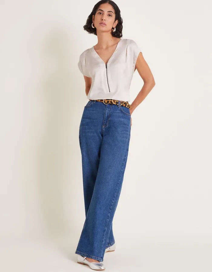 Monsoon Wilde Sleeveless Satin Top Cream Women Tops and Blouses Monsoon Wilde Sleeveless Satin Top Cream Women Tops and Blouses