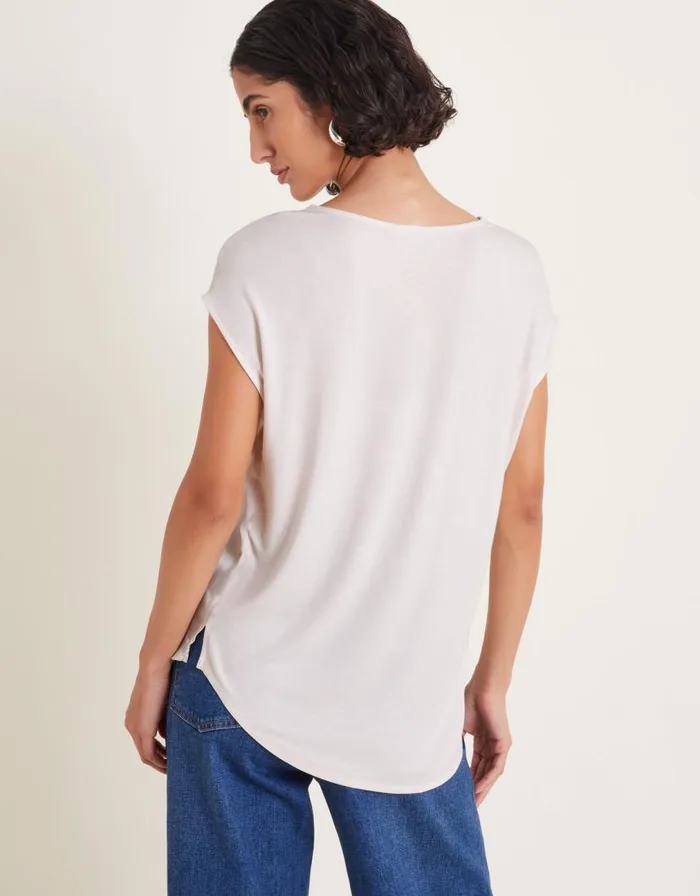 Monsoon Wilde Sleeveless Satin Top Cream Women Tops and Blouses Monsoon Wilde Sleeveless Satin Top Cream Women Tops and Blouses