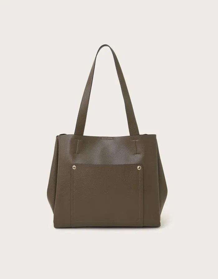 Monsoon Zoe Pocket Tote Bag Green Women Bags and Purses
