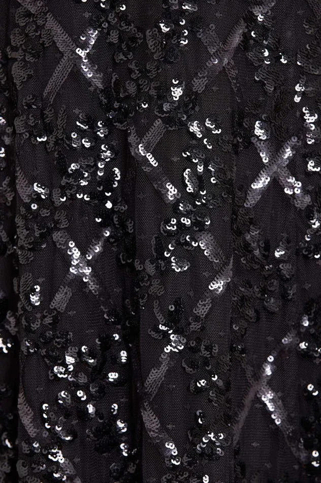 Needle and Thread Garden Lattice Ankle Gown Black Women Embellished Dresses