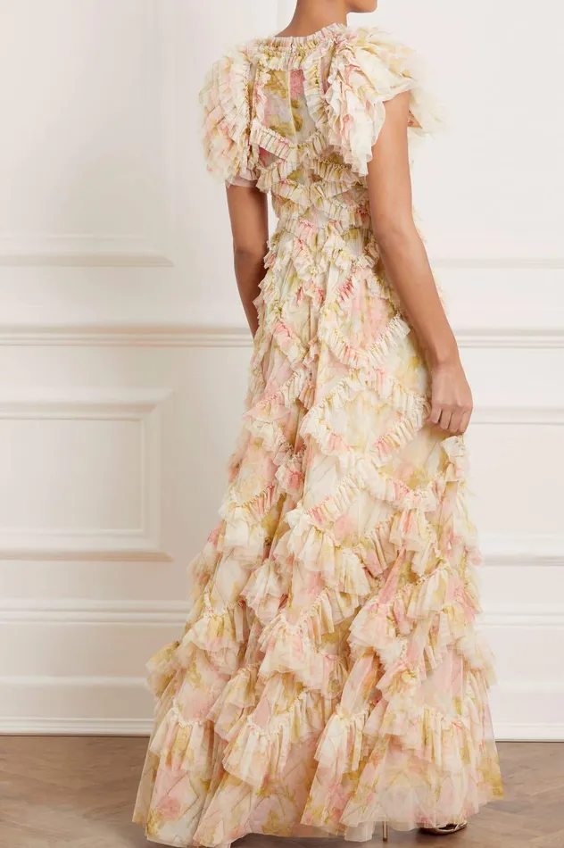 Needle and Thread Genevieve Rose Gown Multi Women Printed Dresses