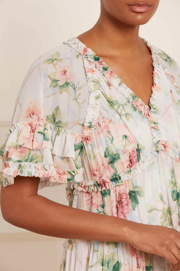 Needle and Thread Harlequin Rose Dora Chiffon Ankle Gown Multi Women Printed Dresses Needle and Thread Harlequin Rose Dora Chiffon Ankle Gown Multi Women Printed Dresses