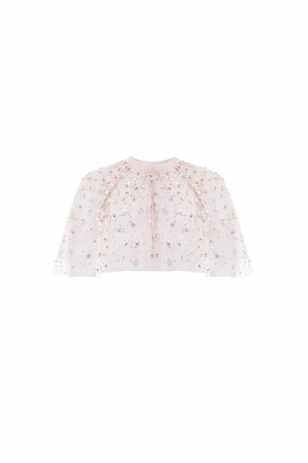 Needle and Thread Maybelle Sequin Short Cape Pink Women Capes