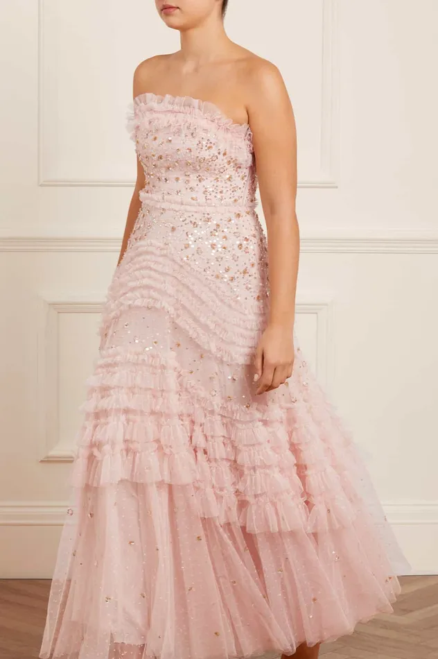 Needle and Thread Maybelle Sequin Strapless Gown Pink Women Embellished Dresses Needle and Thread Maybelle Sequin Strapless Gown Pink Women Embellished Dresses