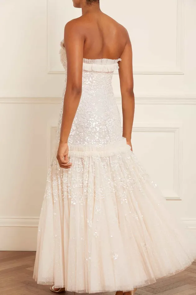 Needle and Thread Regal Rose Gloss Strapless Gown Champagne Women Evening Dresses