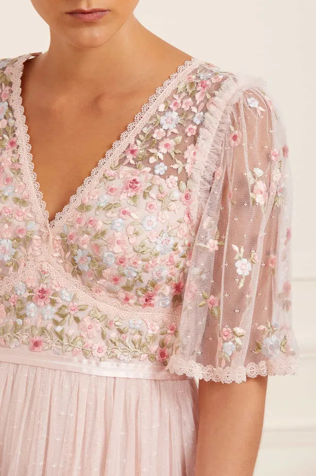 Needle and Thread Ribbon Bouquet Bodice Midaxi Dress Pink Women Exclusives