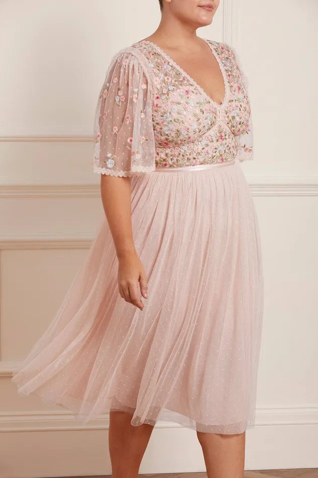 Needle and Thread Ribbon Bouquet Bodice Midaxi Dress Pink Women Exclusives