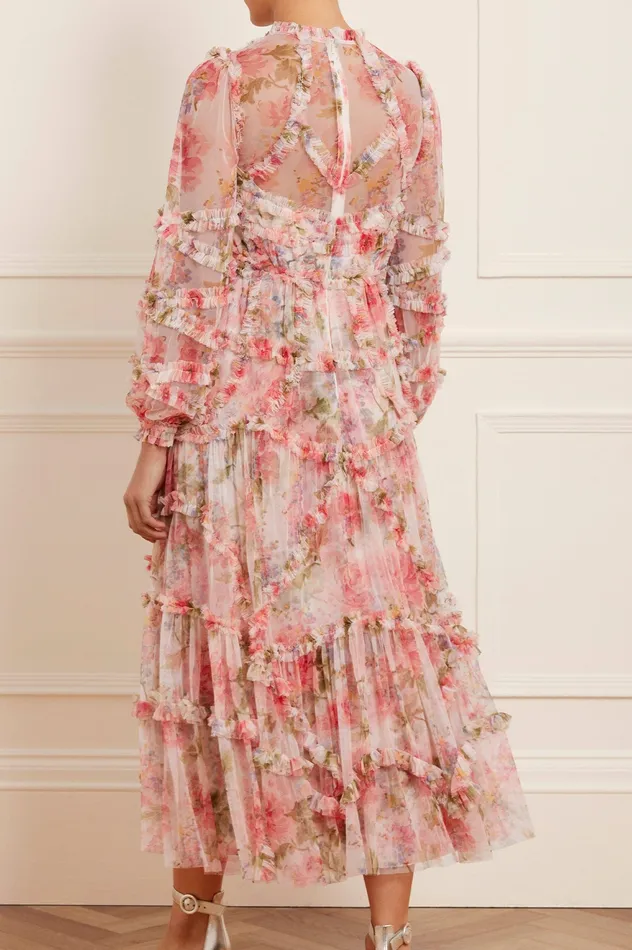 Needle and Thread Summer Song Diamond Ruffle Ballerina Dress Multi Women Day Dresses