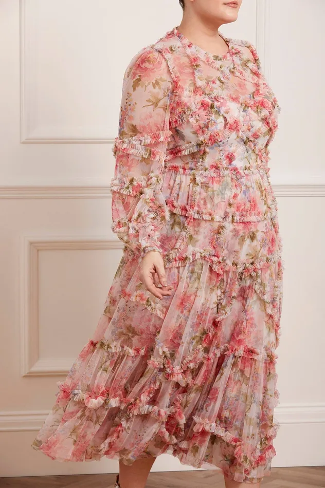 Needle and Thread Summer Song Diamond Ruffle Ballerina Dress Multi Women Day Dresses