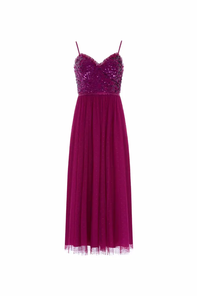 Needle and Thread Tempest Bodice Cami Ballerina Dress Purple Women Embellished Dresses Needle and Thread Tempest Bodice Cami Ballerina Dress Purple Women Embellished Dresses