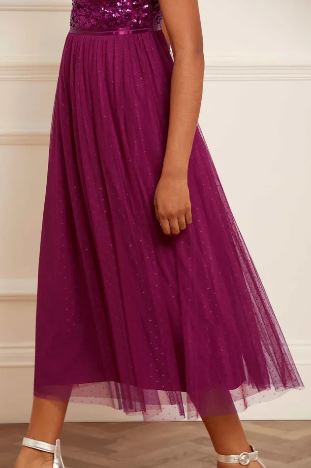 Needle and Thread Tempest Bodice Cami Ballerina Dress Purple Women Embellished Dresses Needle and Thread Tempest Bodice Cami Ballerina Dress Purple Women Embellished Dresses