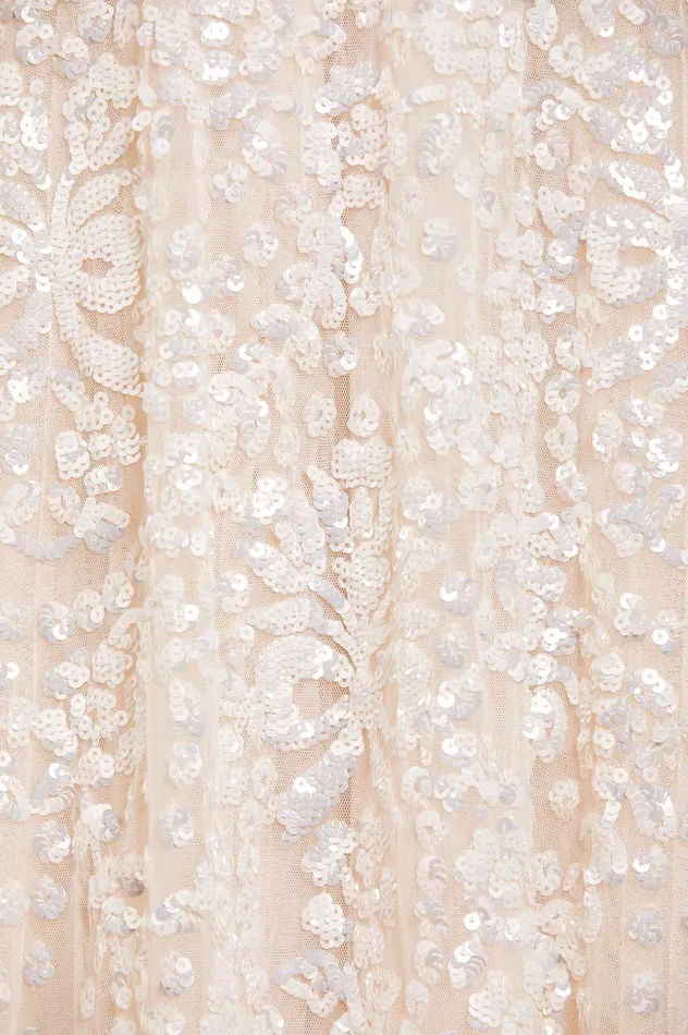 Needle and Thread Victorian Wreath Gloss Long Sleeve Gown Champagne Women Evening Dresses
