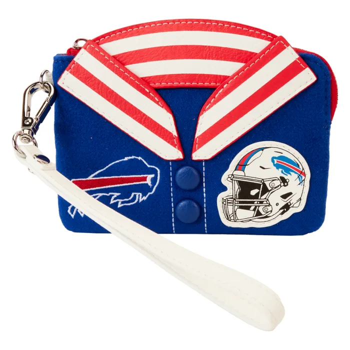 NFL Buffalo Bills Varsity Wristlet Wallet Unisex Loungefly Bags and Wallets