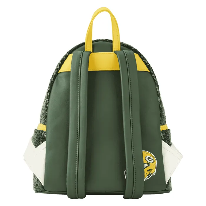 NFL Green Bay Packers Sequin Mini Backpack Unisex Loungefly Backpacks NFL Green Bay Packers Sequin Mini Backpack Unisex Loungefly Backpacks