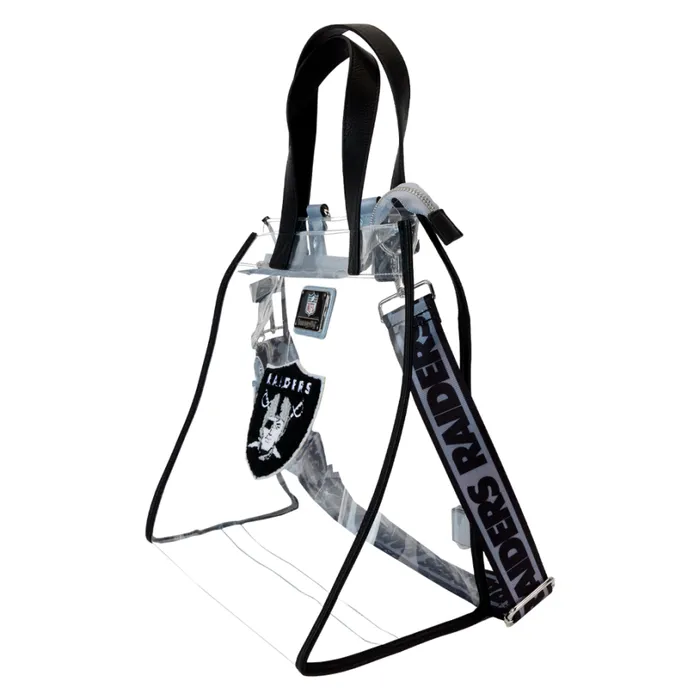 NFL Las Vegas Raiders Clear Convertible Backpack and Tote Bag Unisex Loungefly Backpacks