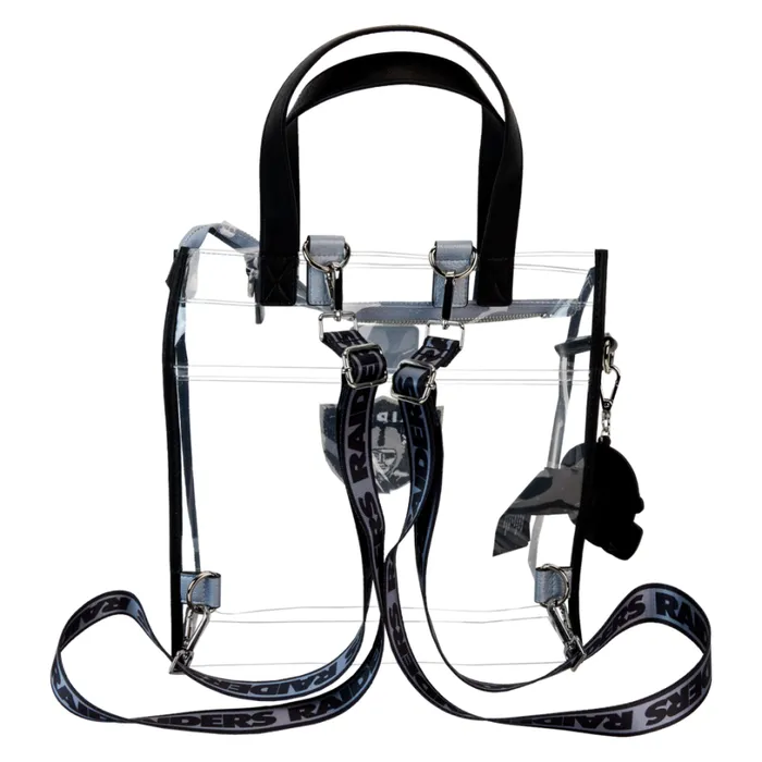 NFL Las Vegas Raiders Clear Convertible Backpack and Tote Bag Unisex Loungefly Backpacks