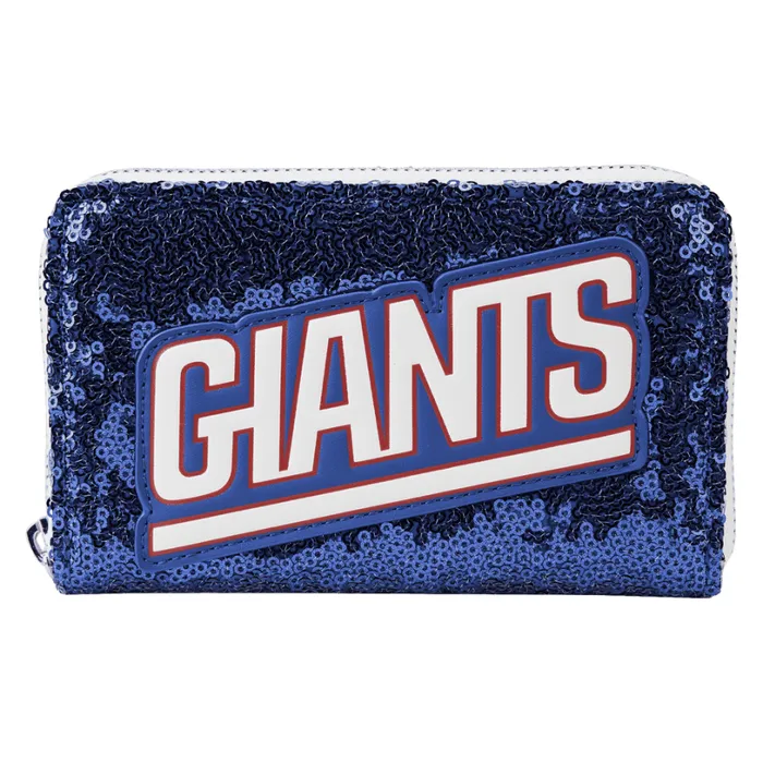 NFL New York Giants Sequin Zip Around Wallet Unisex Loungefly Bags and Wallets NFL New York Giants Sequin Zip Around Wallet Unisex Loungefly Bags and Wallets