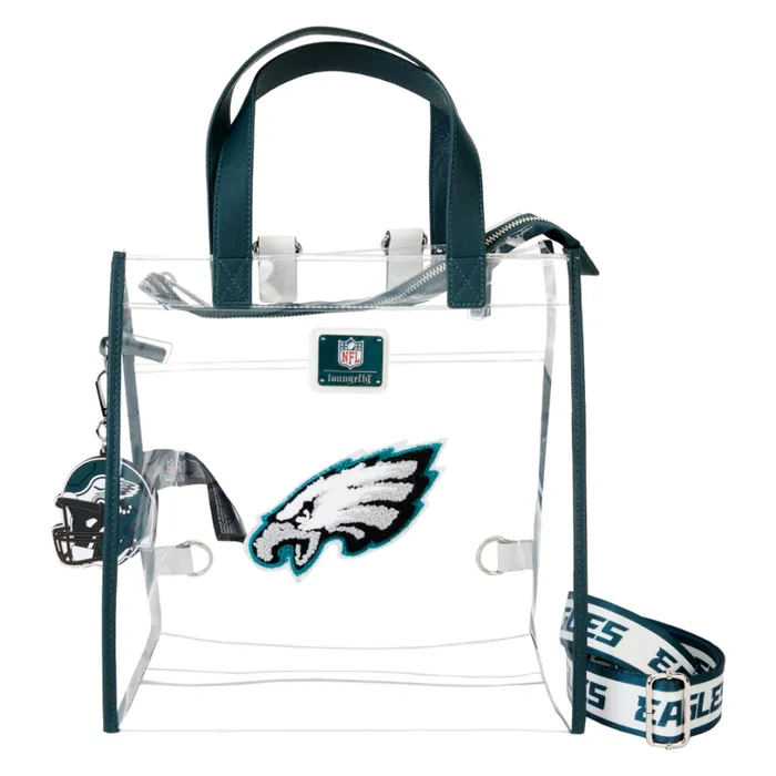 NFL Philadelphia Eagles Clear Convertible Backpack and Tote Bag Unisex Loungefly Backpacks