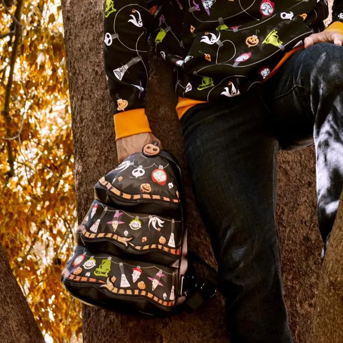 Nightmare Before Christmas Tree String Lights Glow Mini Backpack Unisex Loungefly Backpacks Nightmare Before Christmas Tree String Lights Glow Mini Backpack Unisex Loungefly Backpacks