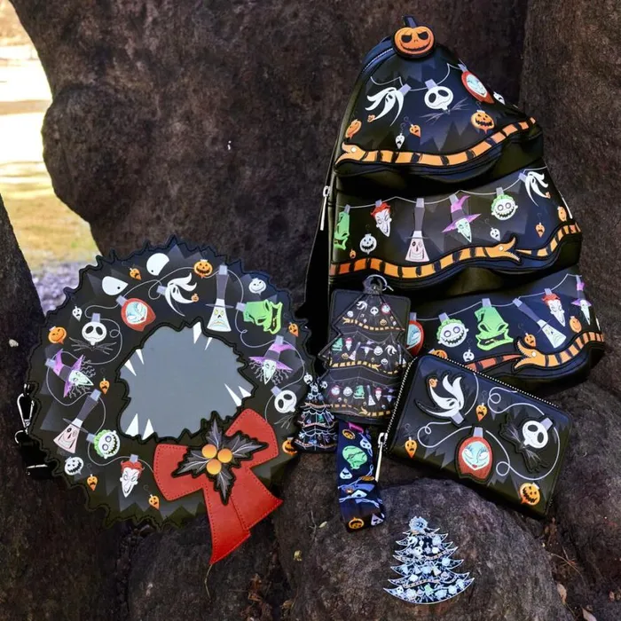 Nightmare Before Christmas Tree String Lights Glow Mini Backpack Unisex Loungefly Backpacks Nightmare Before Christmas Tree String Lights Glow Mini Backpack Unisex Loungefly Backpacks