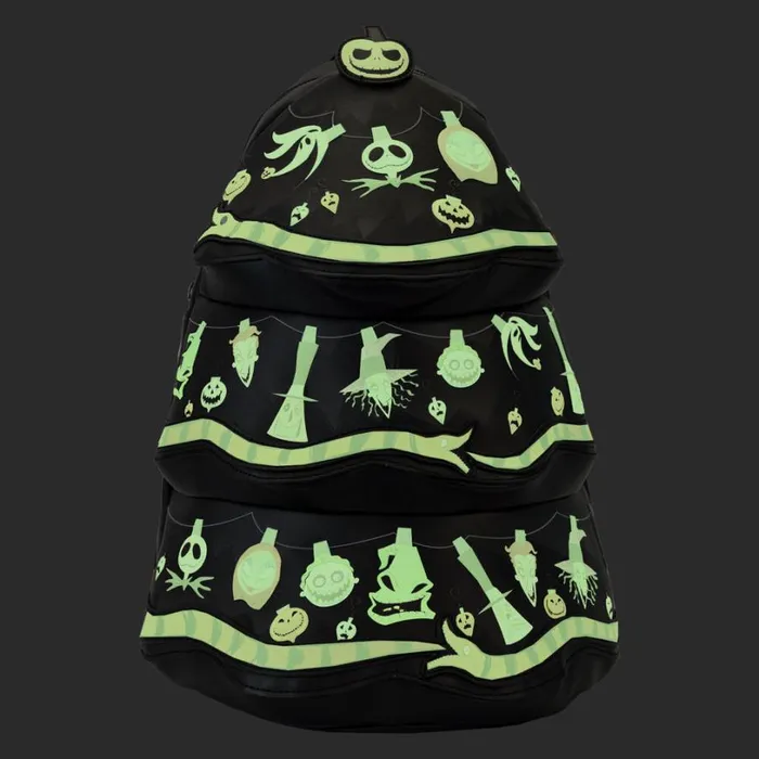 Nightmare Before Christmas Tree String Lights Glow Mini Backpack Unisex Loungefly Backpacks Nightmare Before Christmas Tree String Lights Glow Mini Backpack Unisex Loungefly Backpacks