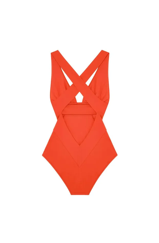 Pain De Sucre Onepiece Swimsuits Women Capri Orange