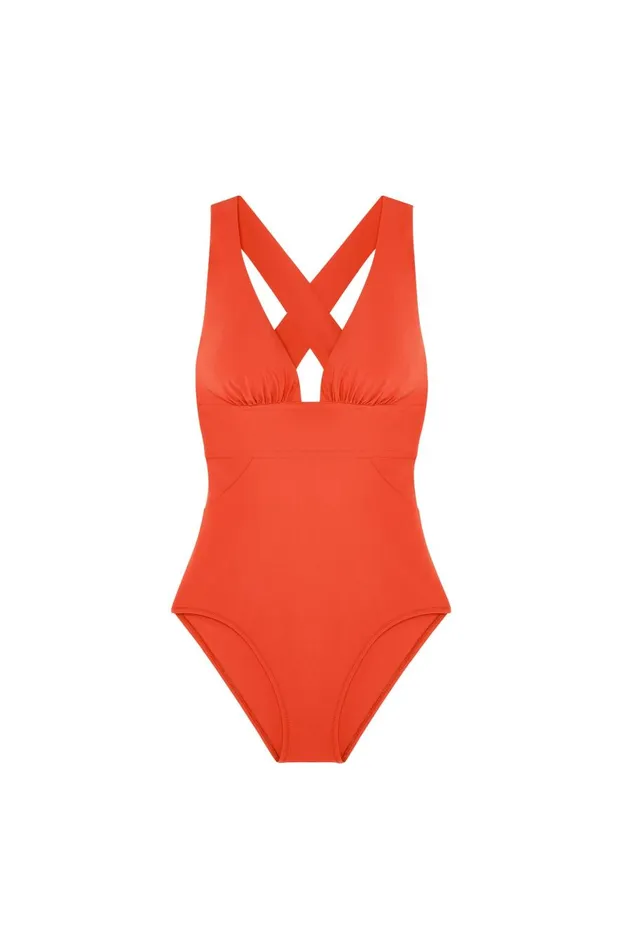 Pain De Sucre Onepiece Swimsuits Women Capri Orange
