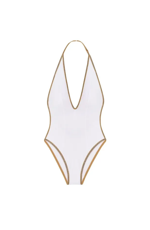 Pain De Sucre Onepiece Swimsuits Women Moon White