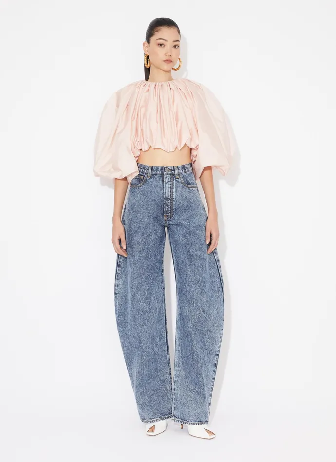 Pale Pink SHORT PUFFED JACKET Women Alaa Tops and Shirts