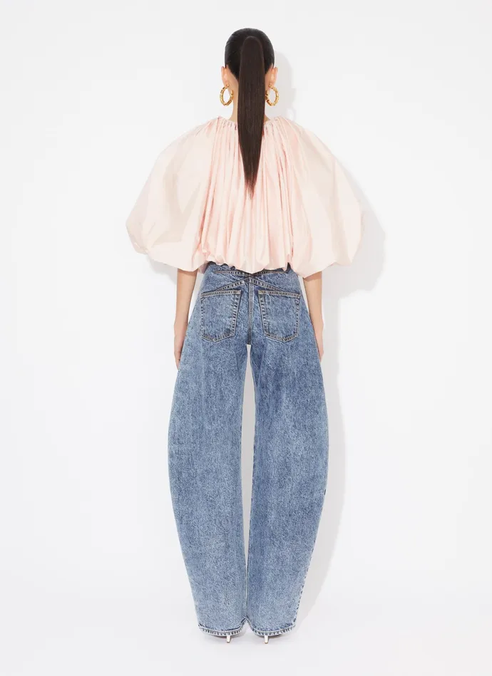Pale Pink SHORT PUFFED JACKET Women Alaa Tops and Shirts