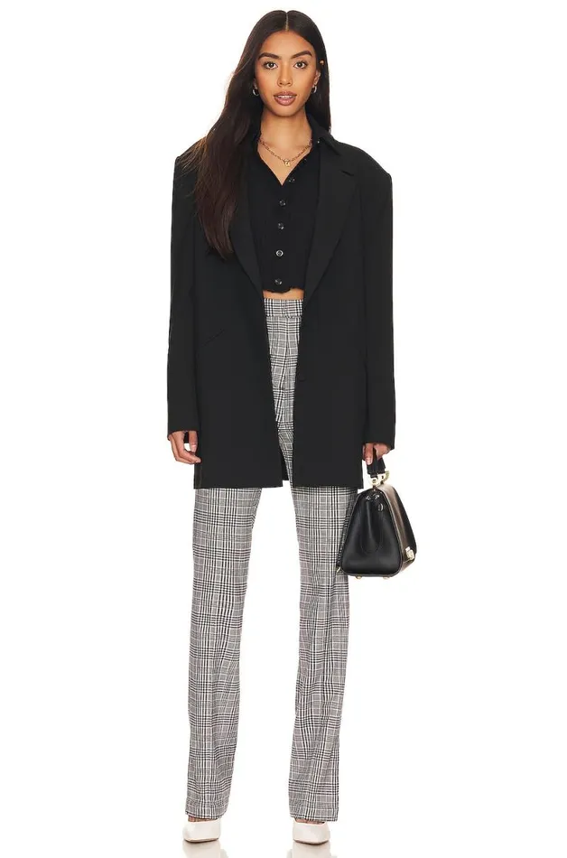 Patton Pant Black White Check Women Lovers and Friends Pants