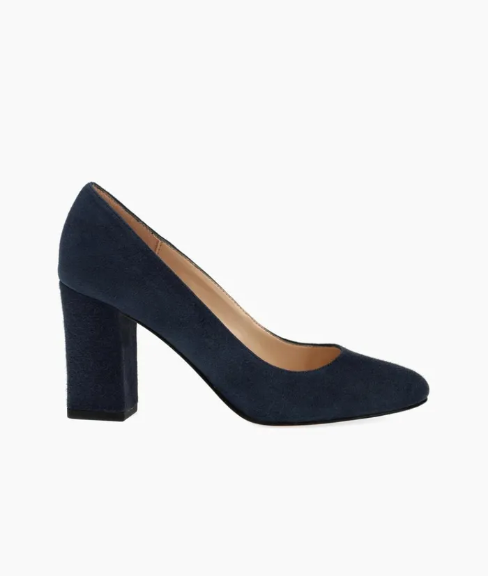 Pelle Moda Ensley Mid Heel 8211 Midnight Midnight Kid Suede Women High Heels