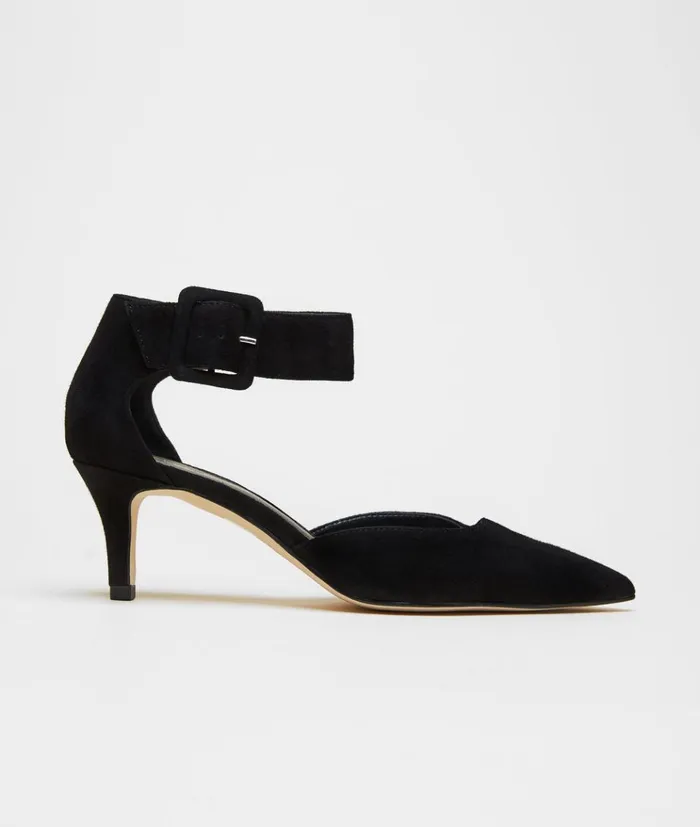 Pelle Moda Kenley Low Heel 8211 Black Black Kid Suede Women Low Heels