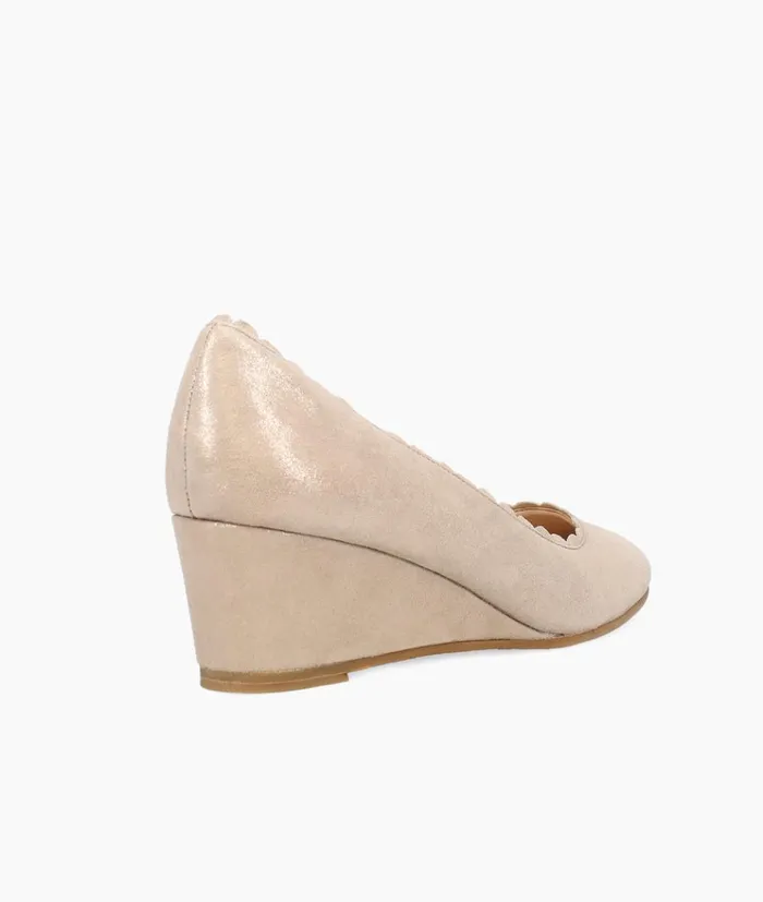 Pelle Moda Kizmet Wedge 8211 Taupe Dark Taupe Shimmer Suede Women Wedges Pelle Moda Kizmet Wedge 8211 Taupe Dark Taupe Shimmer Suede Women Wedges