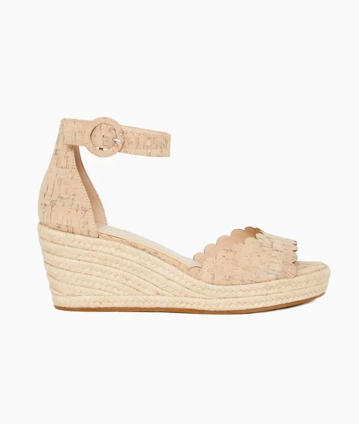 Pelle Moda Krisa Wedge 8211 White White Washed Cork Women Wedges