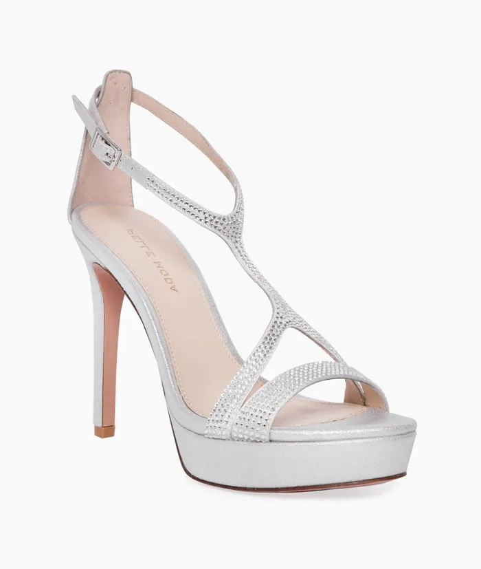 Pelle Moda Onora Platform 8211 Silver Silver SatinMetallic Suede Women High Heels Pelle Moda Onora Platform 8211 Silver Silver SatinMetallic Suede Women High Heels