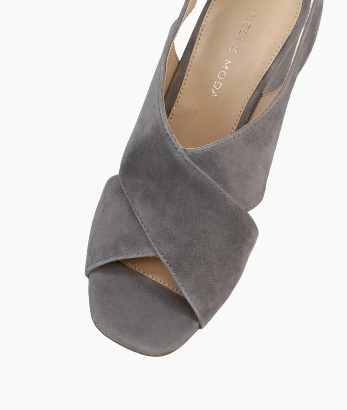 Pelle Moda Rina Wedge 8211 Steel Steel Kid Suede Women Wedges Pelle Moda Rina Wedge 8211 Steel Steel Kid Suede Women Wedges