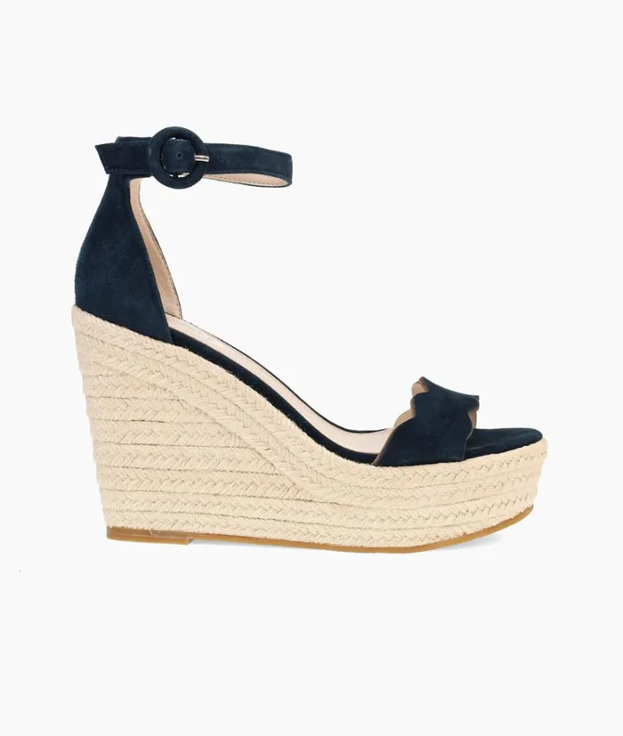 Pelle Moda Ryne Wedge 8211 Midnight Midnight Kid Suede Women Wedges