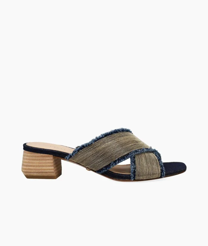 Pelle Moda Tash Slide 8211 Indigo Indigo Denim Women Low Heels
