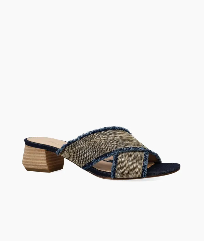 Pelle Moda Tash Slide 8211 Indigo Indigo Denim Women Low Heels