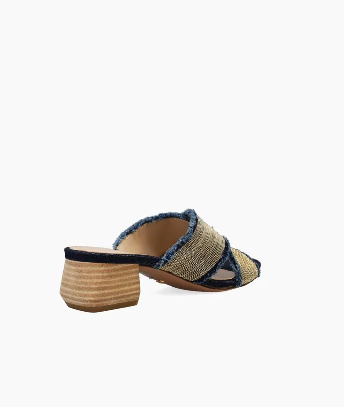 Pelle Moda Tash Slide 8211 Indigo Indigo Denim Women Low Heels