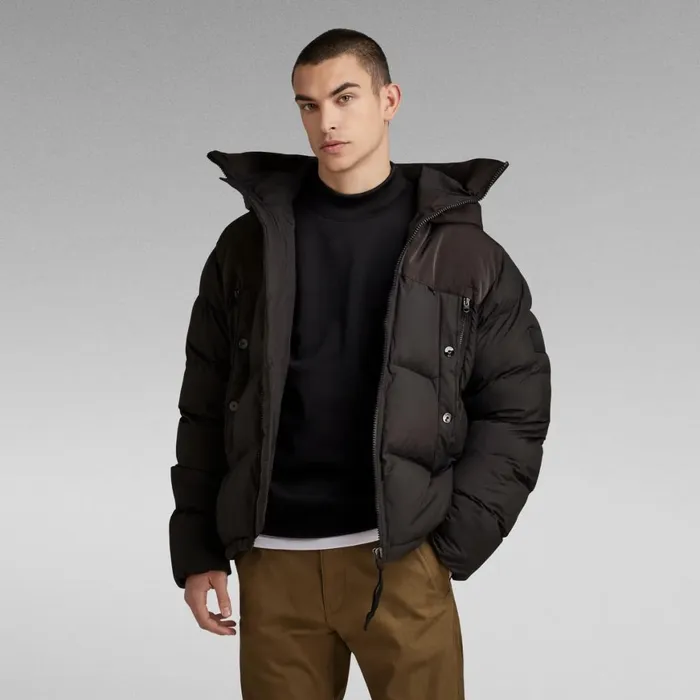 Puffer Jackets Men GStar RAW Expedition Puffer Dark Black