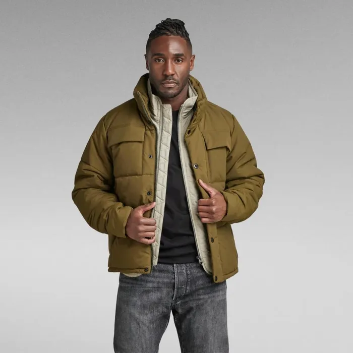 Puffer Jackets Men GStar RAW Foundation Padded Jacket Dark Olive