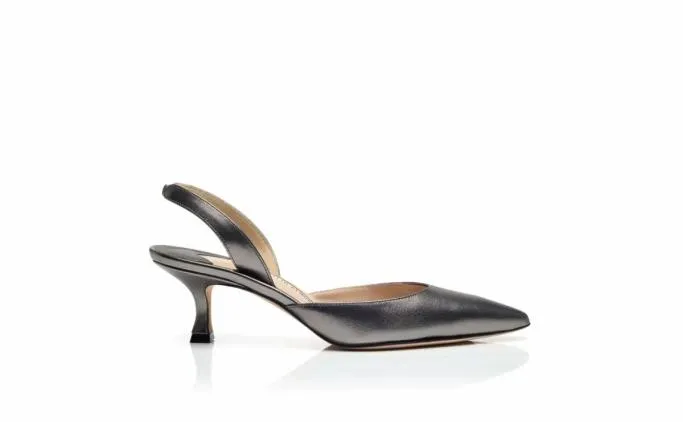 Pumps Women Manolo Blahnik CAROLYNE 50Silver Nappa Leather Slingback Pumps Pumps Women Manolo Blahnik CAROLYNE 50Silver Nappa Leather Slingback Pumps